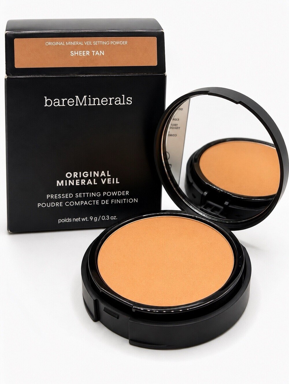 bareMinerals Original Mineral Veil Pressed Setting Powder Sheer Tan 9g NIB Full